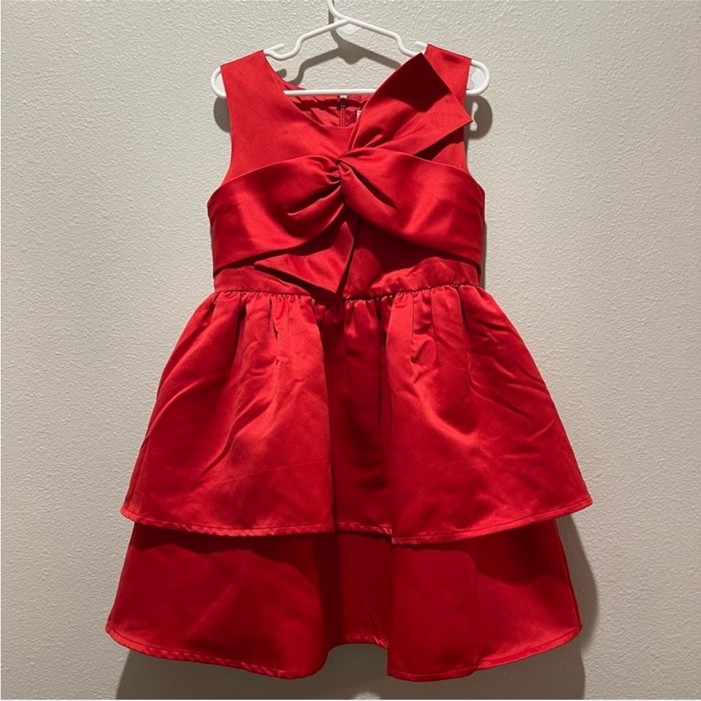 EUC Cat & Jack red bow dress